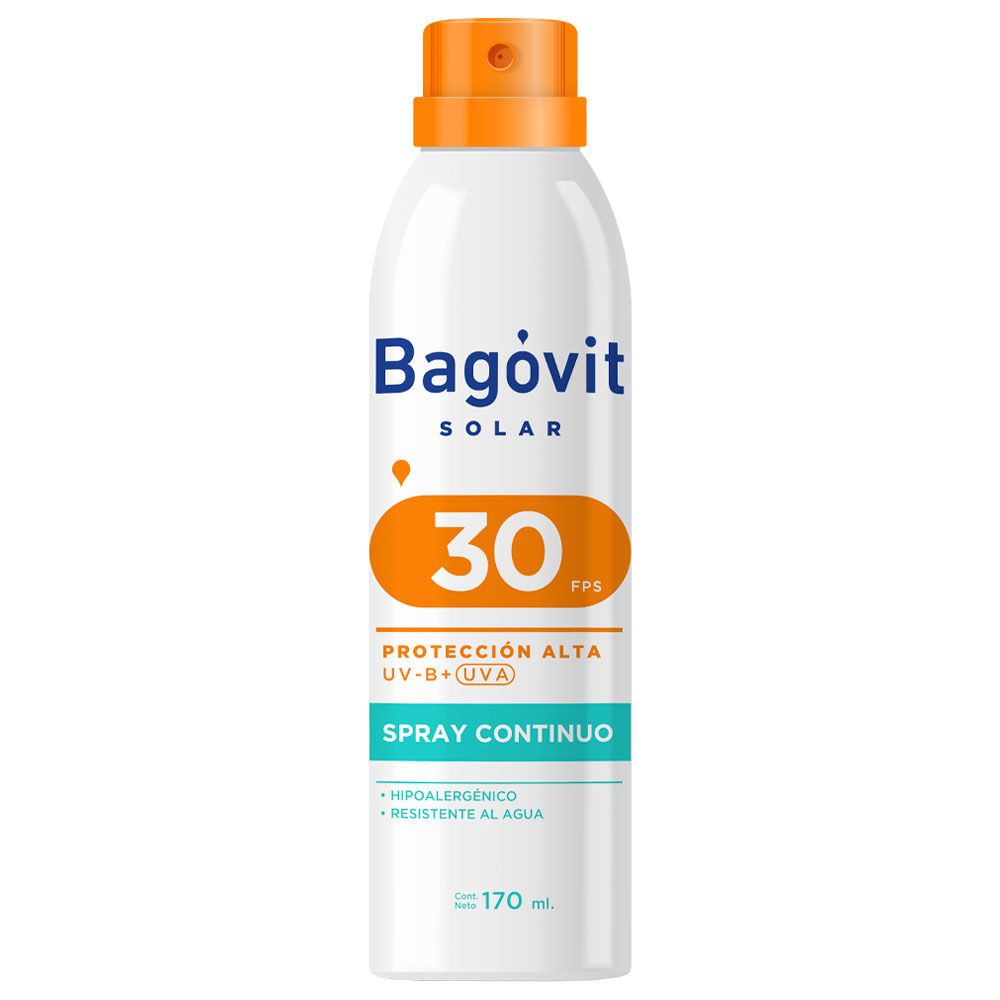 Bagóvit protector solar fps 30 spray continuo corporal y facial x 170ml