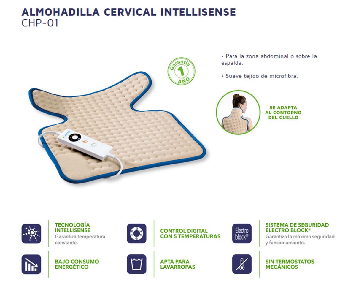 Aspen Almohadilla Termica Cervical Intellisense Chp01 - Farmacia Leloir ...