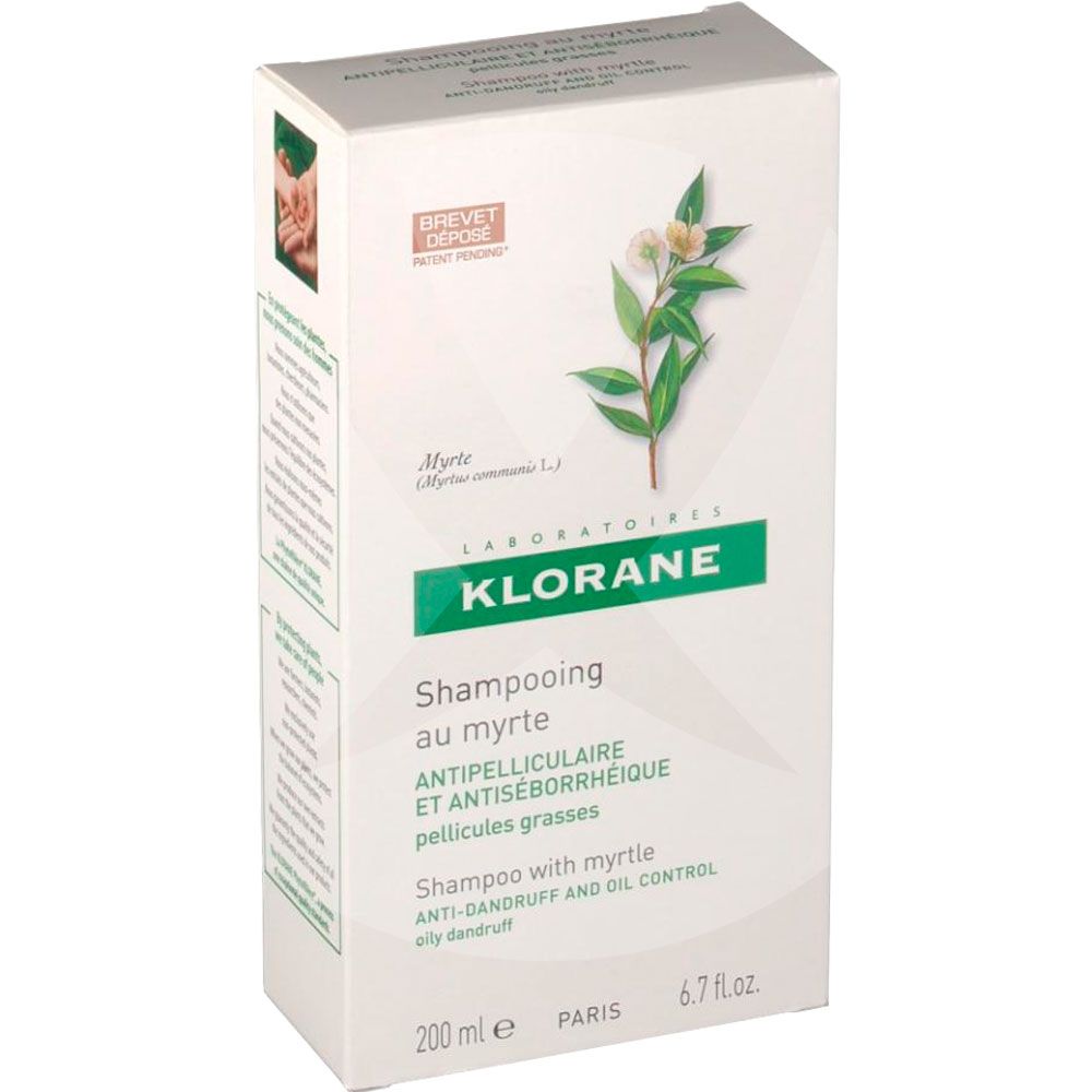 Klorane mirto shampoo para cabellos con caspa grasa x 200ml Farmacia