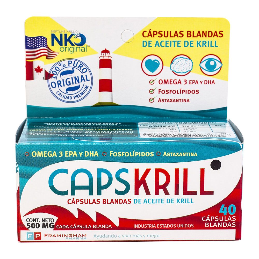 Capskrill Aceite De Krill En Cápsulas - Farmacia Leloir - Tu farmacia  online las 24hs