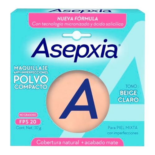 Asepxia Maquillaje Anti Imperfecciones Polvo Compacto