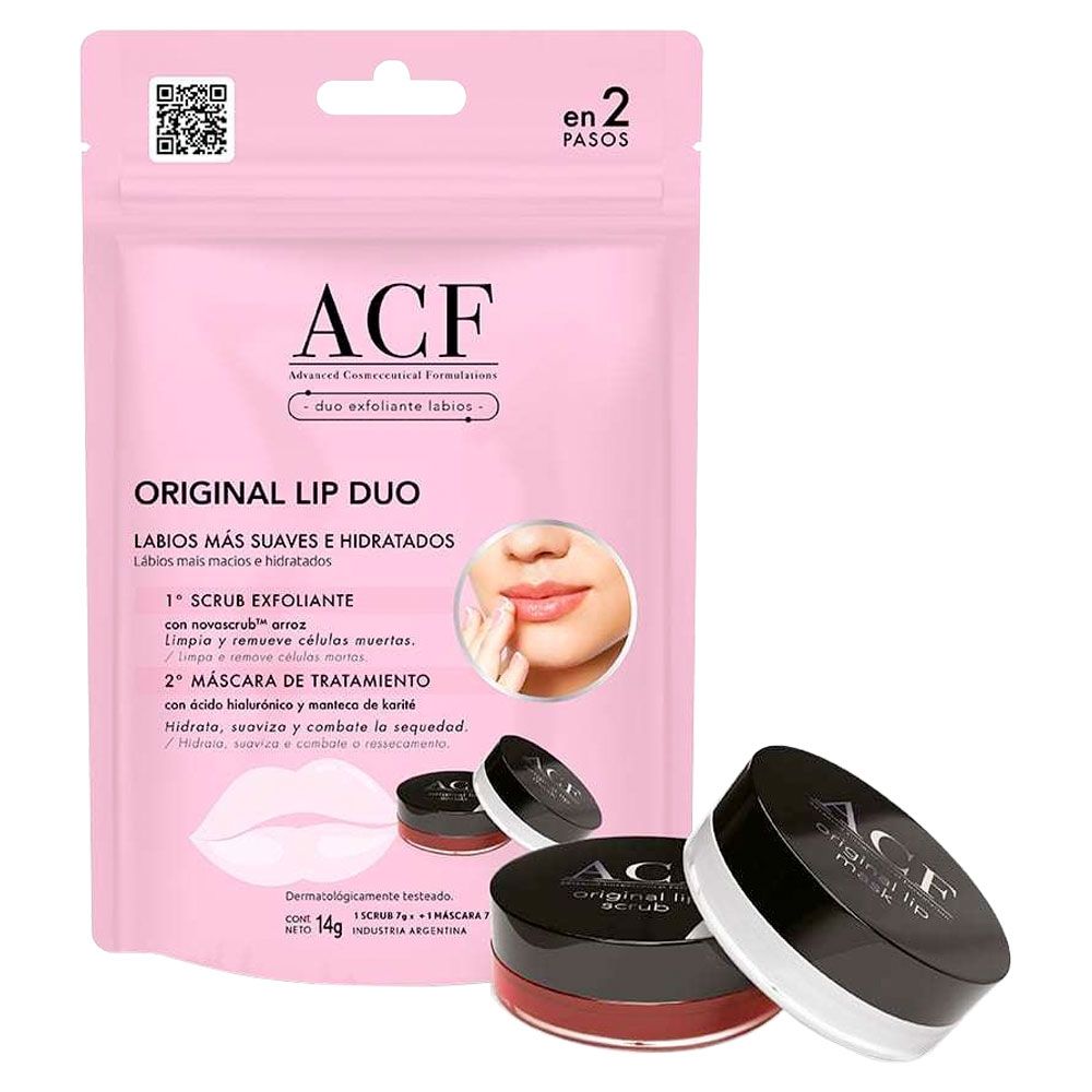 Acf original lip duo tratamiento para labios - exfoliación e hidratación -  Farmacia Leloir - Tu farmacia online las 24hs