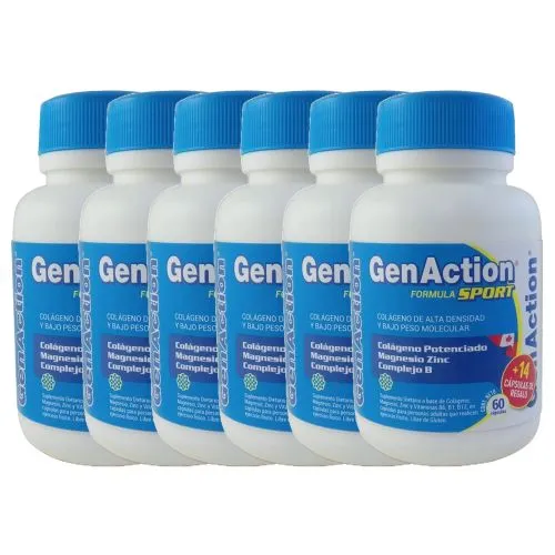 Pack 6 Genaction Sport Colágeno Hidrolizado