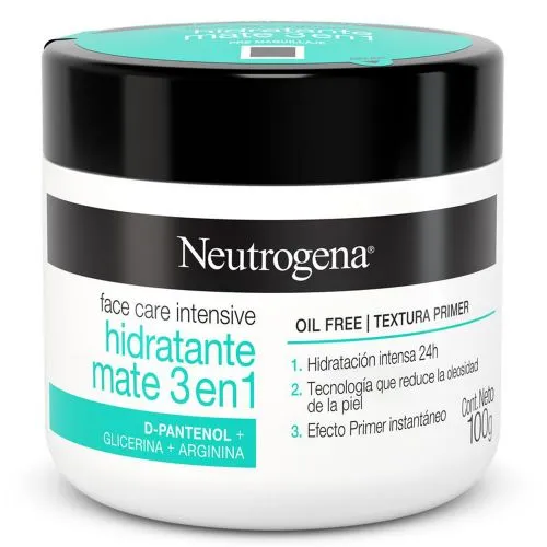 Neutrogena Face Care Intensive Crema Hidratante Mate 3 En 1