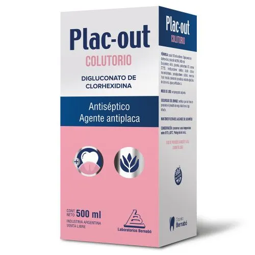 Plac Out Colutorio Antiséptico Bucal X 500ml