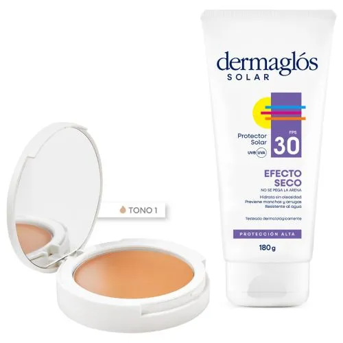 Dermaglós Solar Combo Facial Y Corporal Tono 1