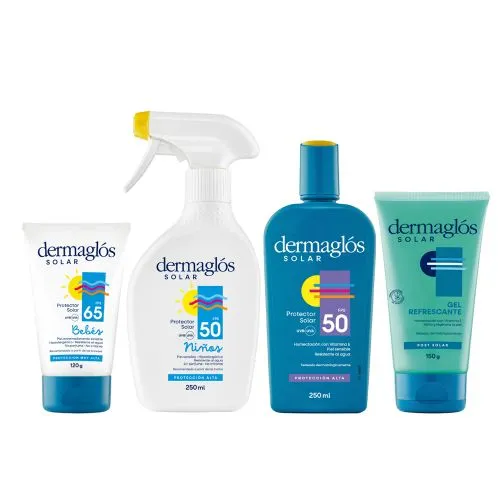 Dermaglós Solar Combo Protección Y Cuidado Familiar