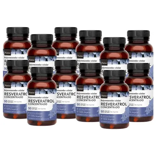 Pack 12 Natier Resveratrol Cápsulas