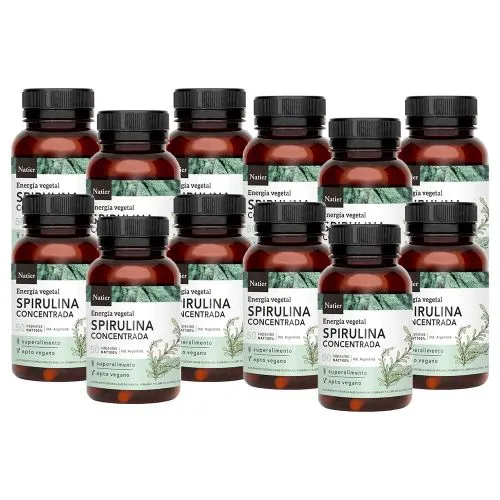 Pack 12 Natier Spirulina Concentrada Cápsulas