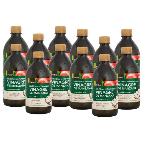 Pack 12 Natier Vinagre De Manzana + Vitamina C