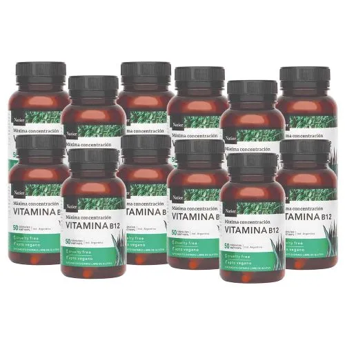 Pack 12 Natier Vitamina B12 Cápsulas