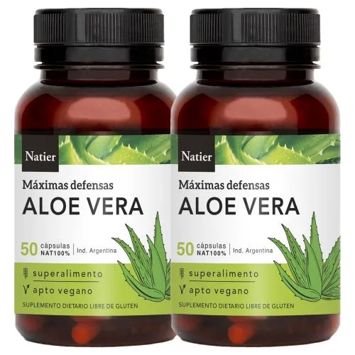 Pack 2 Natier Aloe Vera Liofilizado Cápsulas