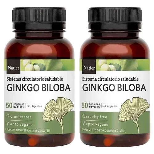 Pack 2 Natier Ginkgo Biloba Cápsulas