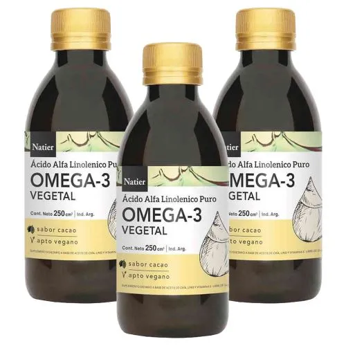 Pack 3 Natier Omega 3 Vegetal Puro Bebible