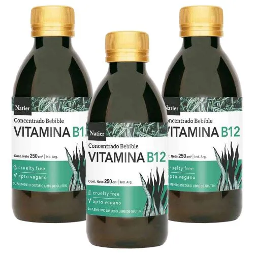 Pack 3 Natier Vitamina B12 Concentrado Bebible