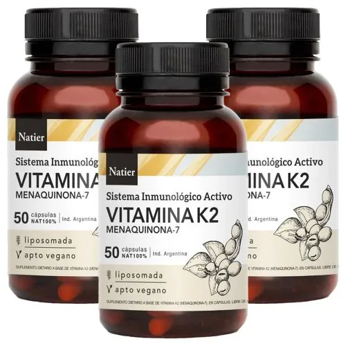 Pack 3 Natier Vitamina K2 Natural Concentrada