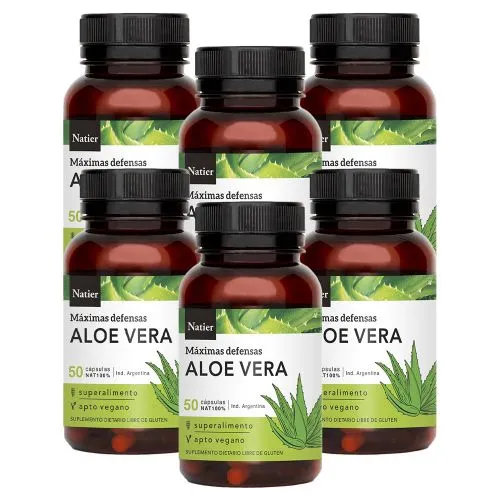 Pack 6 Natier Aloe Vera Liofilizado Cápsulas