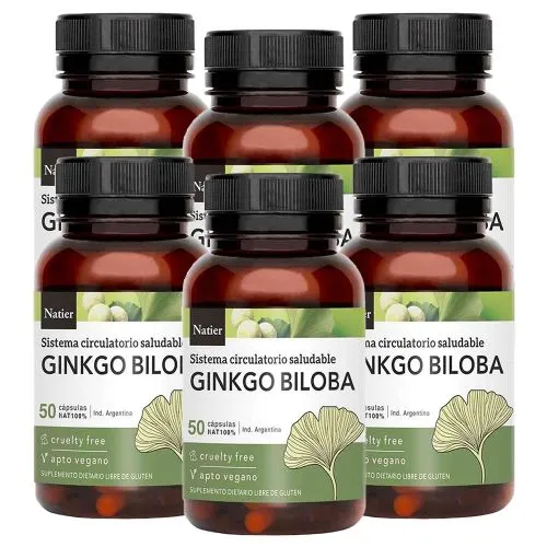 Pack 6 Natier Ginkgo Biloba Cápsulas