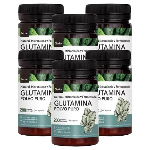 Pack 6 Natier Glutamina Natural Fermentada