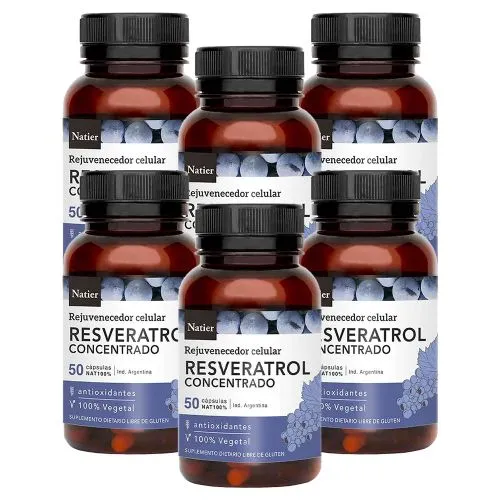 Pack 6 Natier Resveratrol Cápsulas