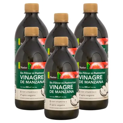 Pack 6 Natier Vinagre De Manzana + Vitamina C