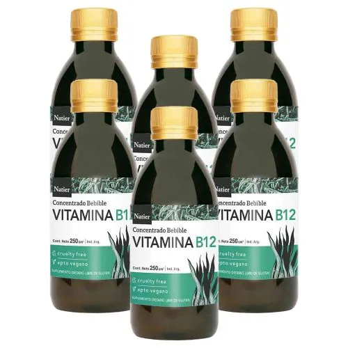 Pack 6 Natier Vitamina B12 Concentrado Bebible