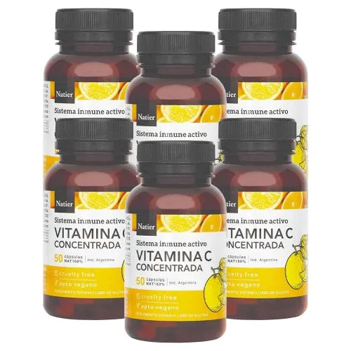 Pack 6 Natier Vitamina C Concentrada Cápsulas