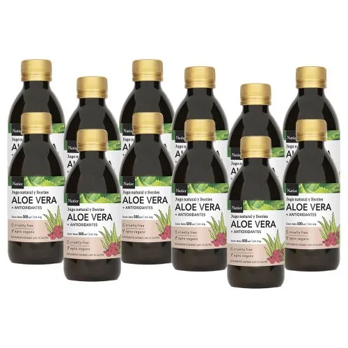 Pack 12 Natier Aloe Vera Berries Jugo Antioxidante