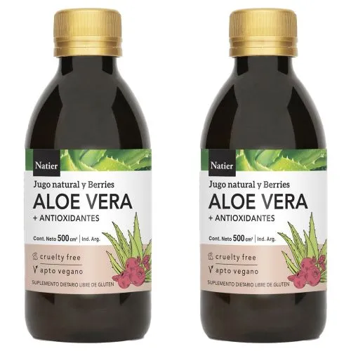 Pack 2 Natier Aloe Vera Berries Jugo Antioxidante