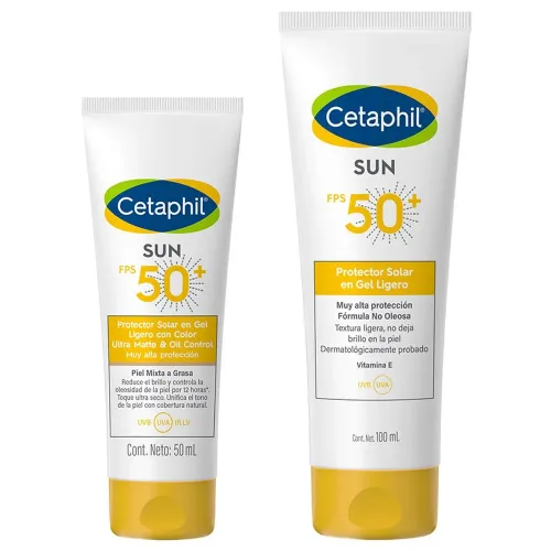 Cetaphil Combo Protección Solar Avanzada Fps 50 Con Color