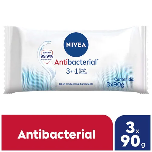 Nivea Jabón Antibacterial 3 En 1 Humectante