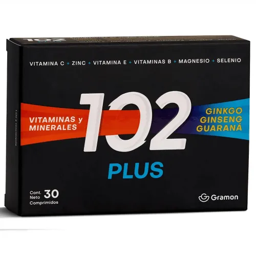 102 Plus Vitaminas Y Minerales Comprimidos