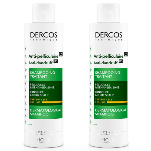 Pack 2 Vichy Dercos Shampoo Anticaspa Cabello Seco