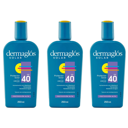 Pack 3 Dermaglós Protector Solar Fps40 Emulsión