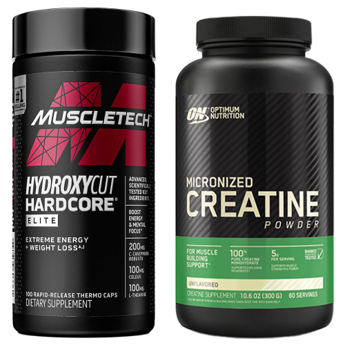 Combo Optimum Nutrition Creatina Powder Y Muscletech Hydroxycut