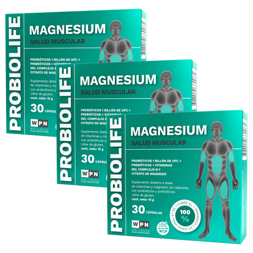 Pack 3 Wpn Probiolife Magnesium X 30 Cápsulas