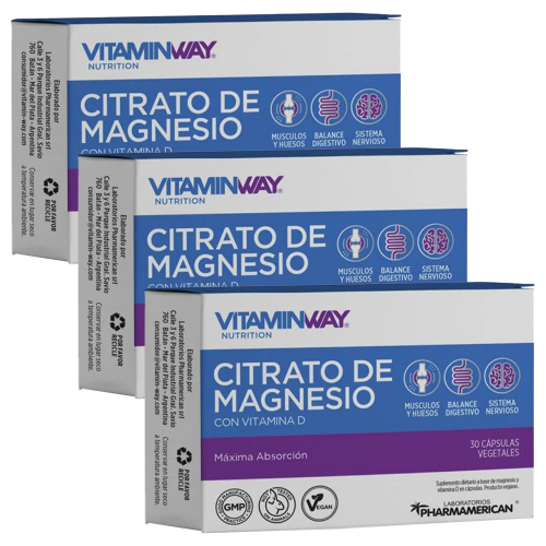 Pack 3 Vitamin Way Citrato De Magnesio