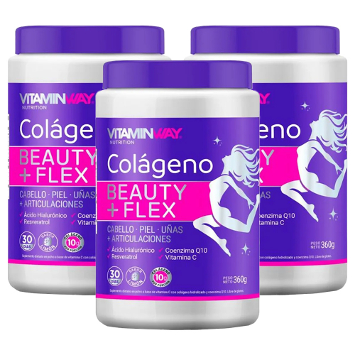 Pack 3 Vitamin Way Colágeno Beauty + Flex Polvo