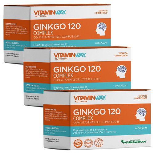 Pack 3 Vitamin Way Ginkgo 120 Complex Cápsulas