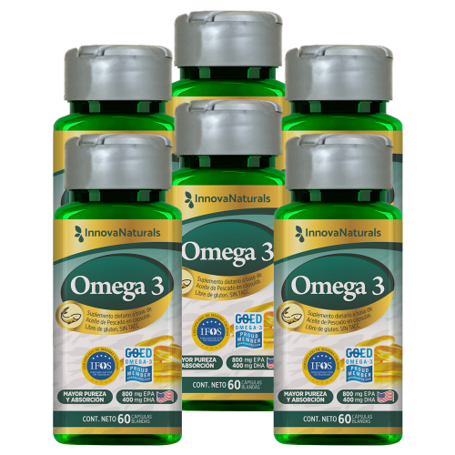 Pack 6 Innovanaturals Omega 3 Aceite De Pescado