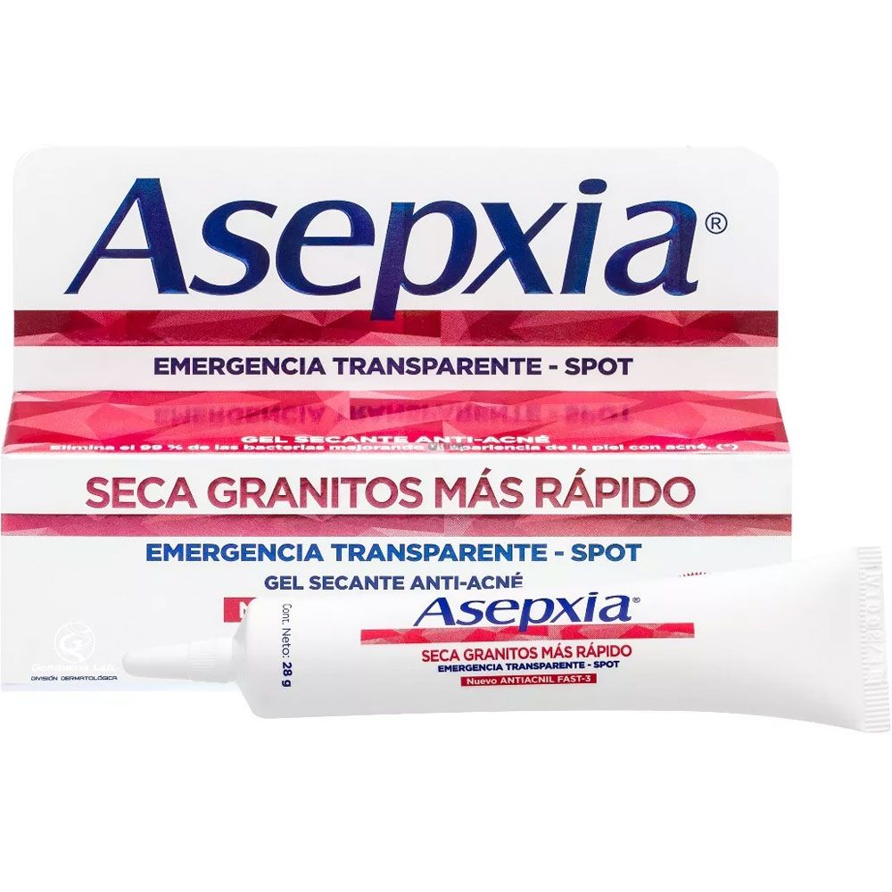 Asepxia emergencia transparente x 28 gramos - Farmacia Leloir - Tu farmacia online las 24hs