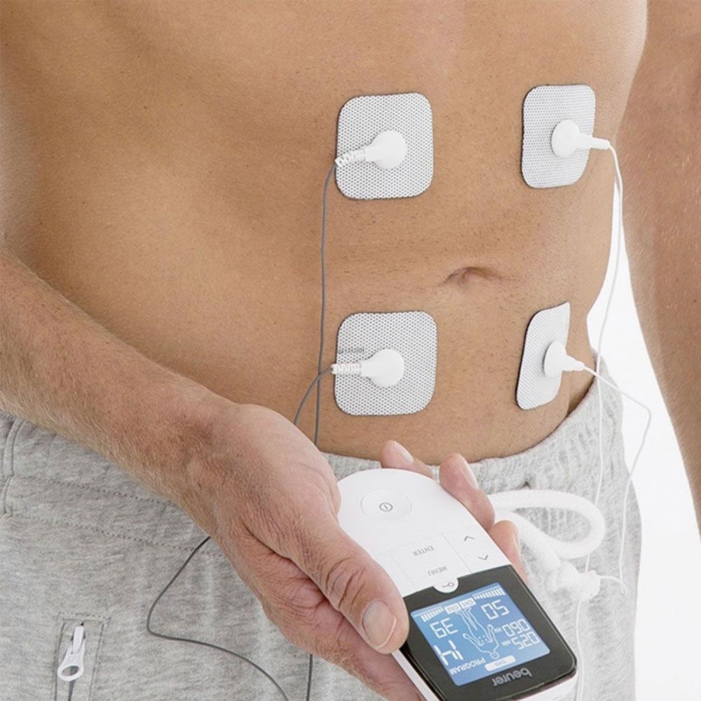TENS Electroestimulador Digital, para aliviar el Dolor Muscular y el  fortalecimiento Muscular, EMS Masaje, Pantalla LCD, 2 Canales, 8 electrodos  : : Salud y cuidado personal