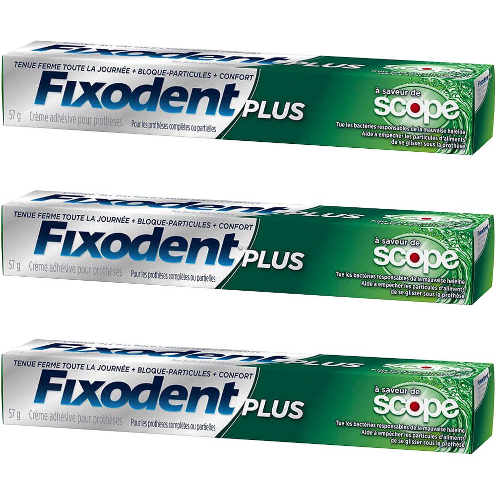 Pack 3 Fixodent Plus Adhesivo Para Protesis Dental Menta X 57 Gramos Farmacia Leloir Tu Farmacia Online Las 24hs