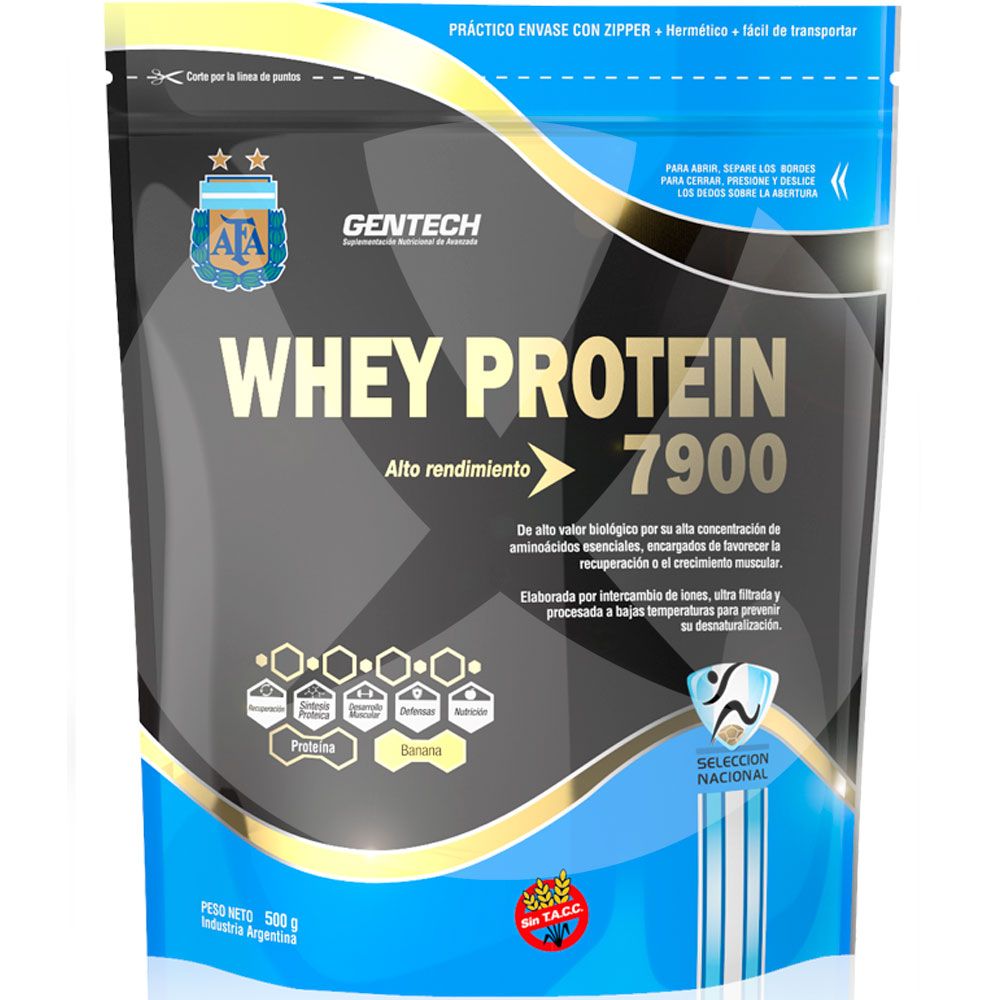 Gentech Suplemento Whey Protein X 500 Gramos Farmacia Leloir Tu